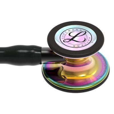 6240 Littmann Cardiology IV - Black w/ Rainbow & Smoke Stem - CornellSurgical.com
