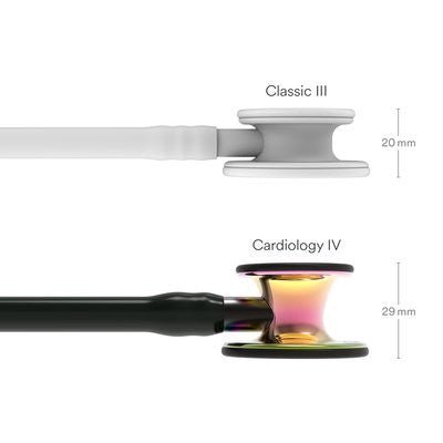 6240 Littmann Cardiology IV - Black w/ Rainbow & Smoke Stem - CornellSurgical.com