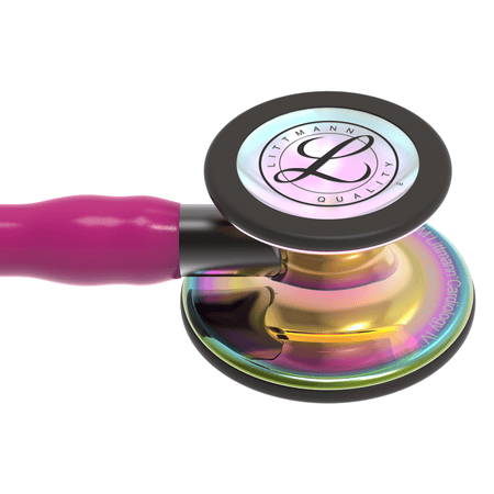 6241 Littmann Cardiology IV - Raspberry w/ Rainbow & Smoke - CornellSurgical.com