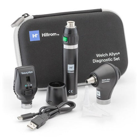 71 - SM2LXU Welch Allyn 3.5V Diagnostic Set with Coaxial LED Ophthalmoscope, MacroView Basic LED Otoscope. - CornellSurgical.com