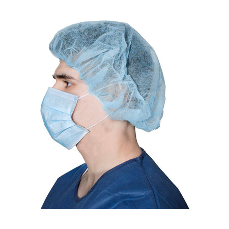 Bouffant Cap 24", Blue, 100's - CornellSurgical.com