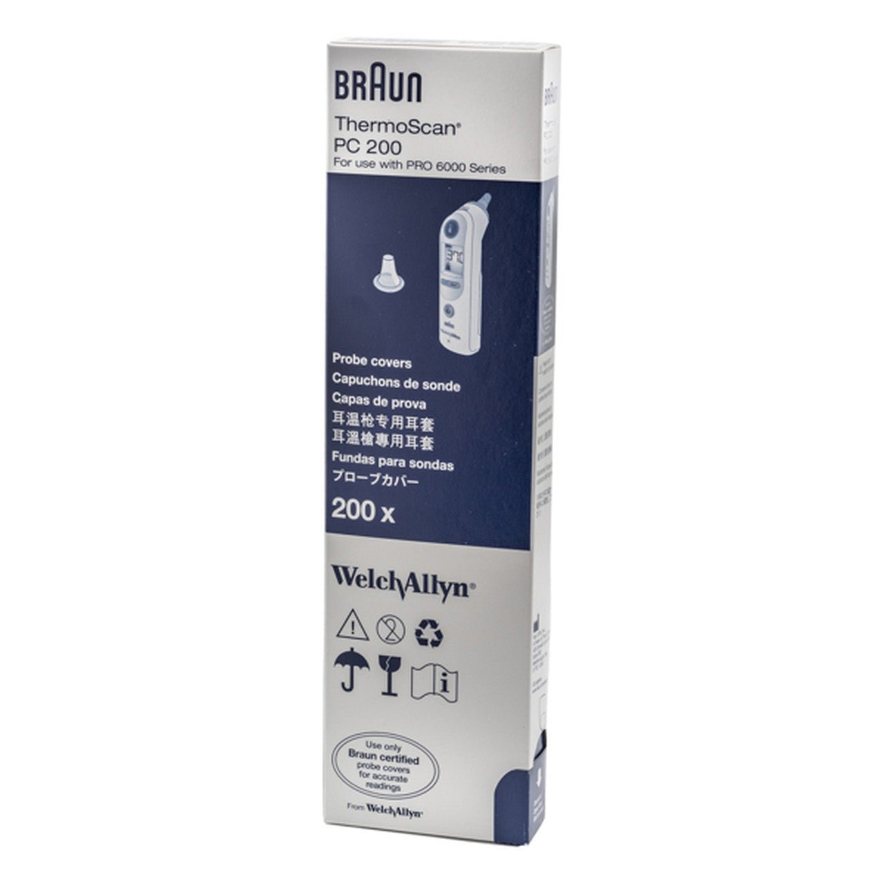 Braun ThermoScan PRO 6000 Ear Thermometer Disposable Probe Covers, 200's - CornellSurgical.com