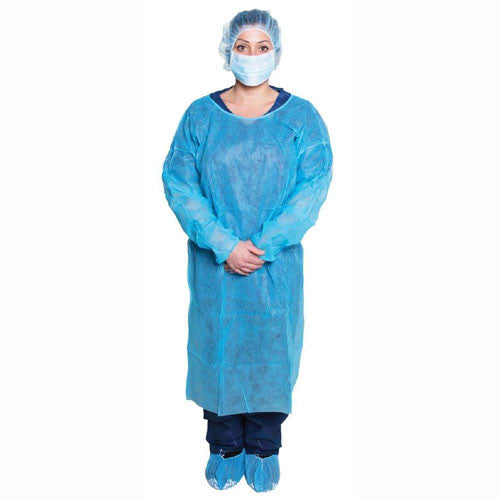 Isolation Gown, Non-Sterile, BLUE 10's