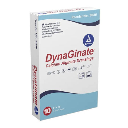 DynaGinate Calcium Alginate Dressings, 2" x 2", 10/bx - CornellSurgical.com