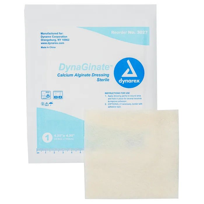DynaGinate Calcium Alginate Dressings, 4.25" x 4.25", 10/bx - CornellSurgical.com