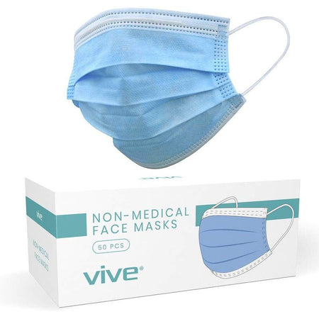Ear Loop Face Masks - 3 ply, 50 Pack - CornellSurgical.com