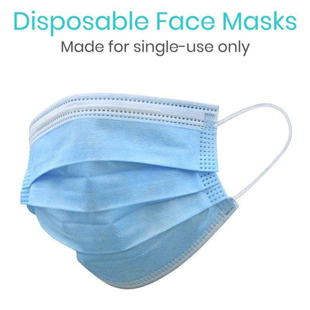 Ear Loop Face Masks - 3 ply, 50 Pack - CornellSurgical.com