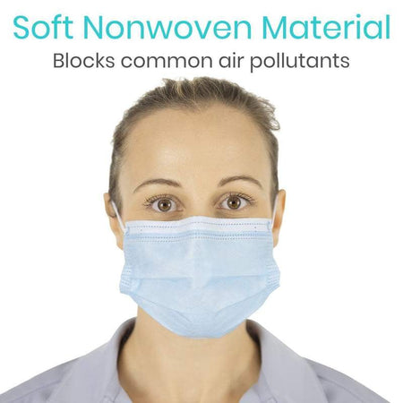 Ear Loop Face Masks - 3 ply, 50 Pack - CornellSurgical.com