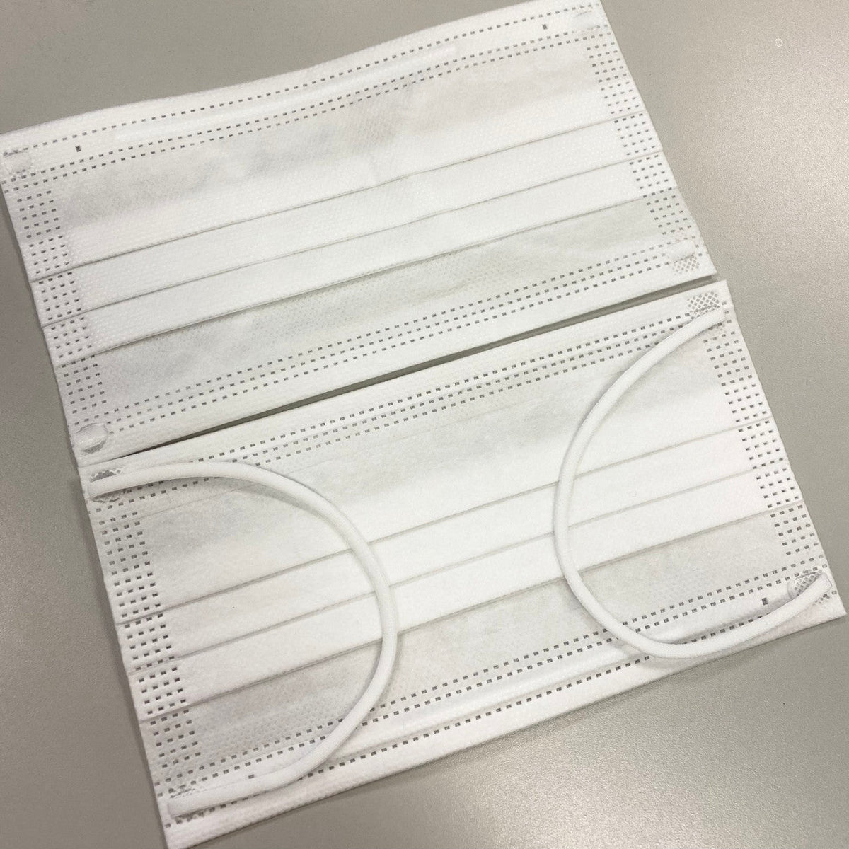 Ear Loop Face Masks - 3 ply, White, Individually Wrapped, 50/Box - CornellSurgical.com