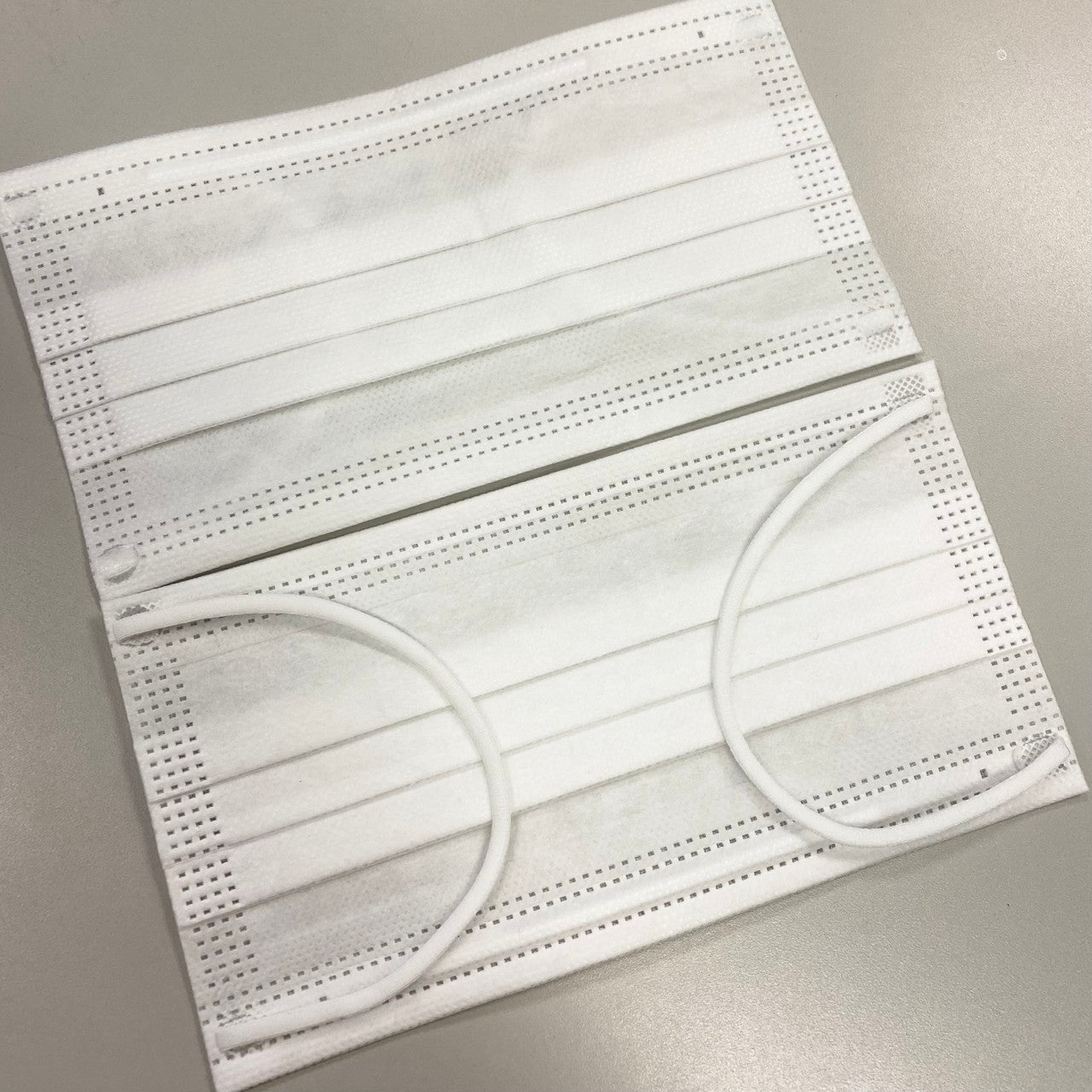 Ear Loop Face Masks - 3 ply, White, Individually Wrapped, 50/Box - CornellSurgical.com