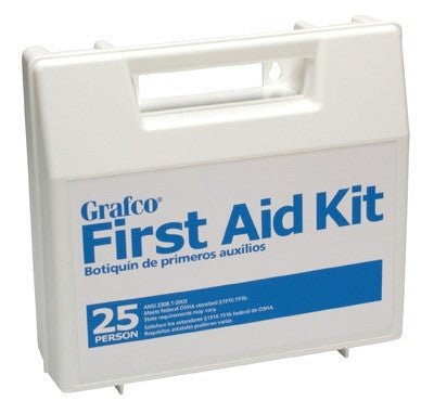 First Aid Kit, 25 Person, w/ Plastic Case - CornellSurgical.com