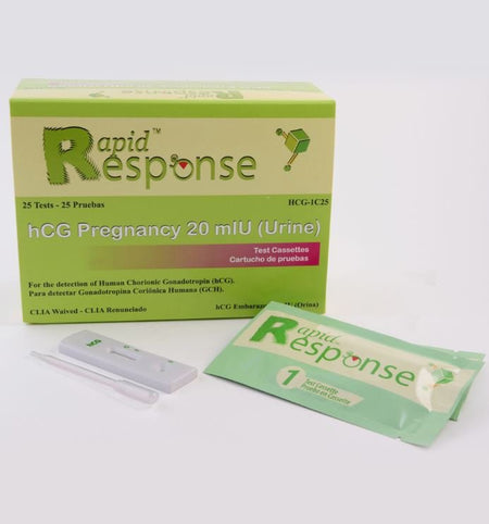 Rapid Response hCG Pregnancy Test Cassette, 50/box - CornellSurgical.com