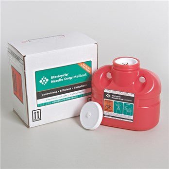 Stericycle 1 Gallon Sharps Disposal Mailback System - CornellSurgical.com