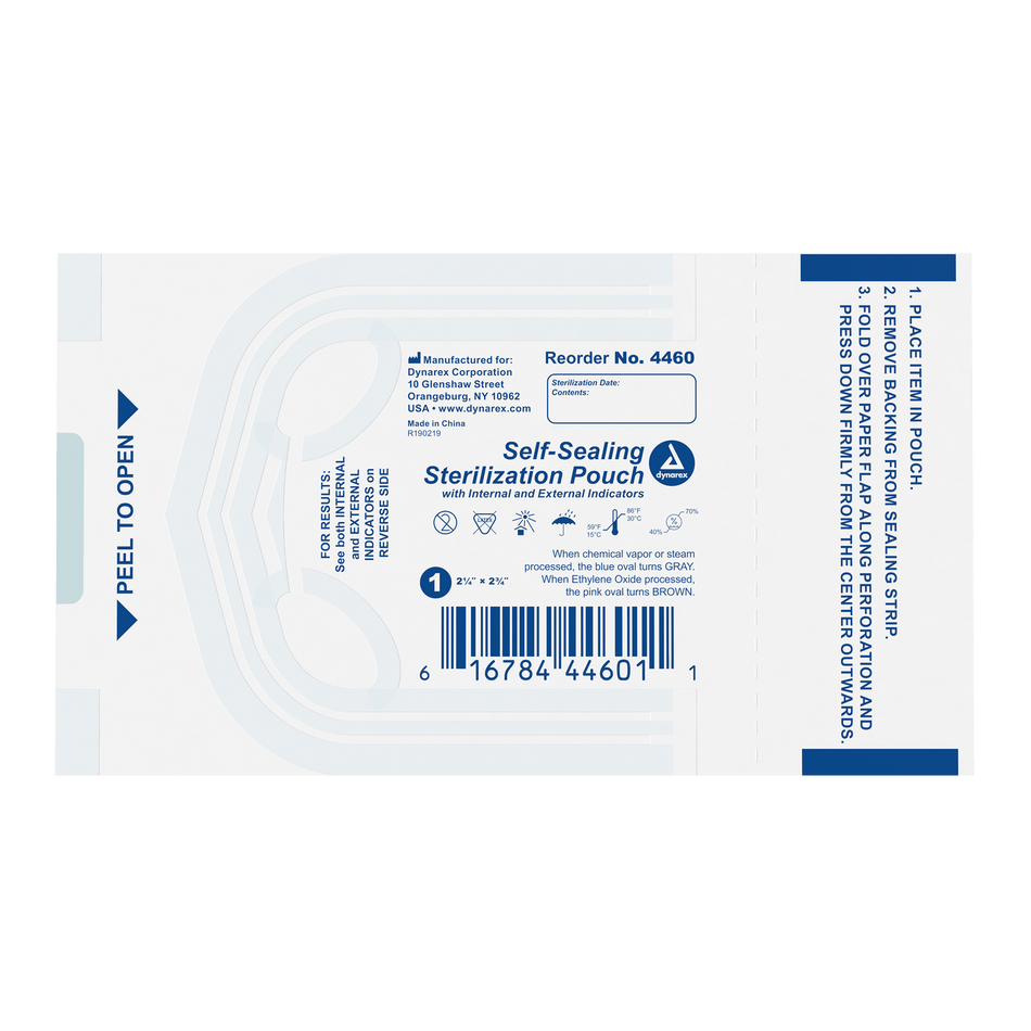 Sterilization Pouches 2.25" x 2.75", 200's - CornellSurgical.com
